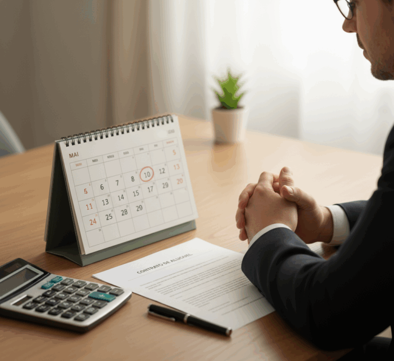 Proprietário planejando os próximos passos legais inquilino não paga aluguel.