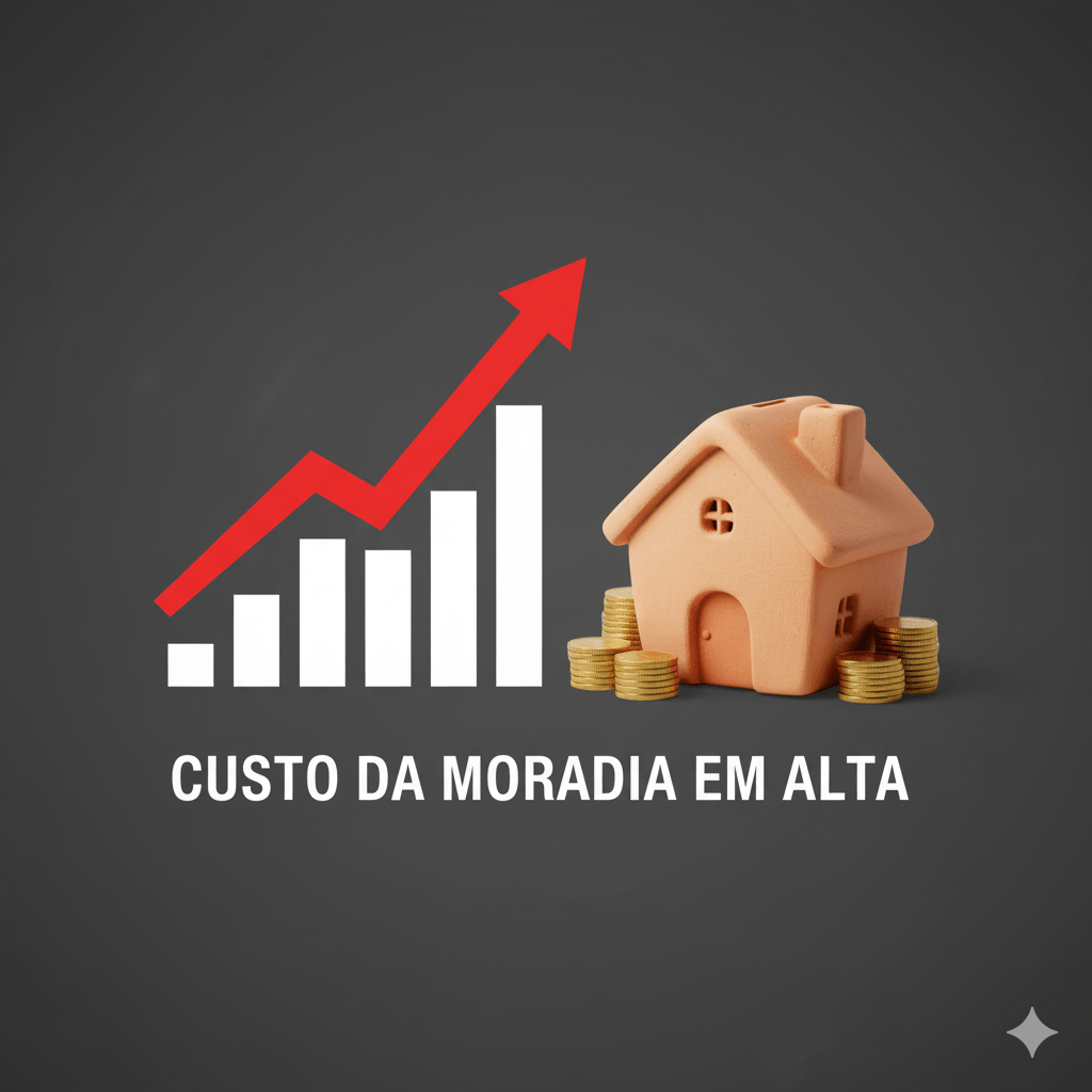 Gráfico mostrando a alta do IGP-M e seu impacto no reajuste de aluguel em 2025.
