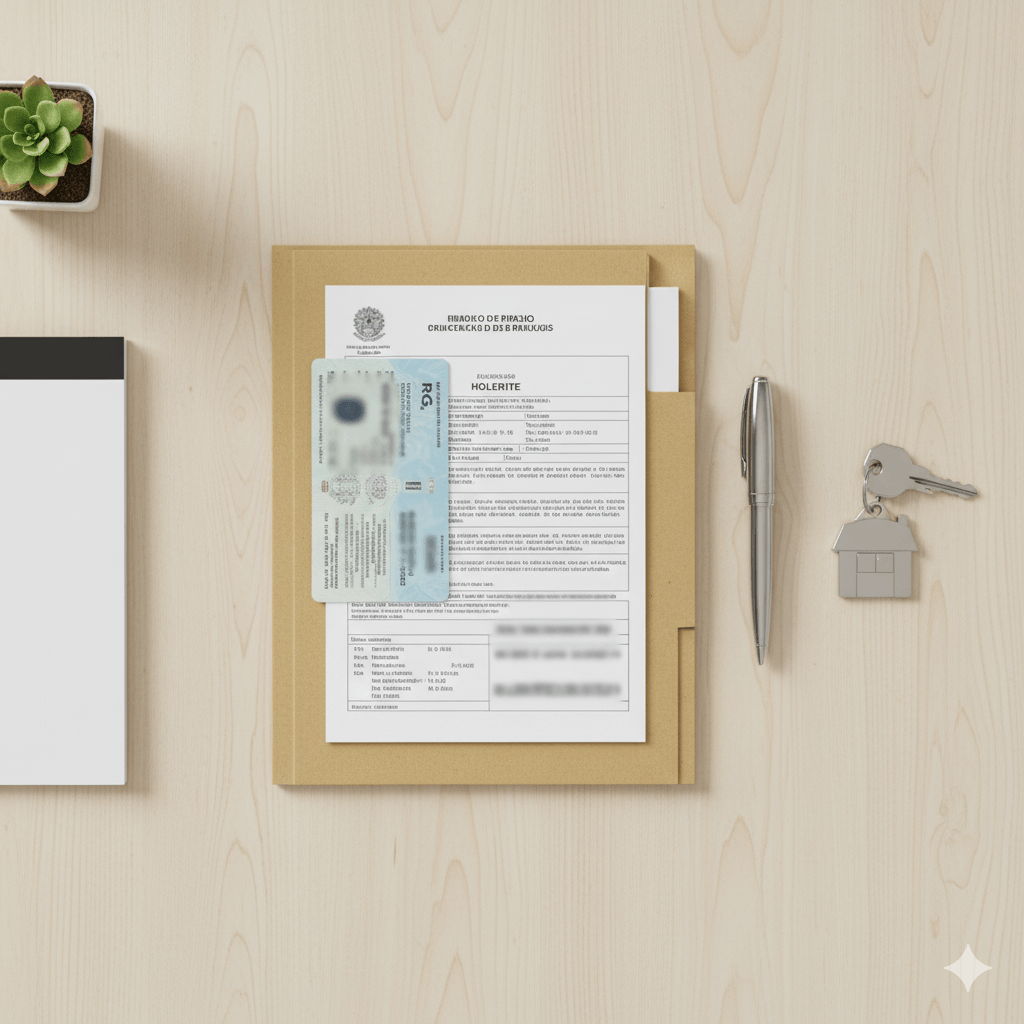 Inquilino organizado com seu dossiê de locação completo, pronto para ser aprovado e alugar o imóvel dos sonhos.