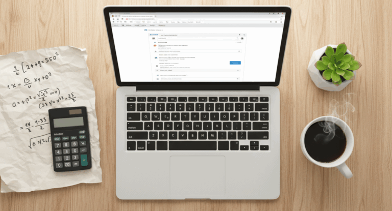 Inquilino preparado para negociar o reajuste de aluguel após calcular os valores e preparar seus argumentos.