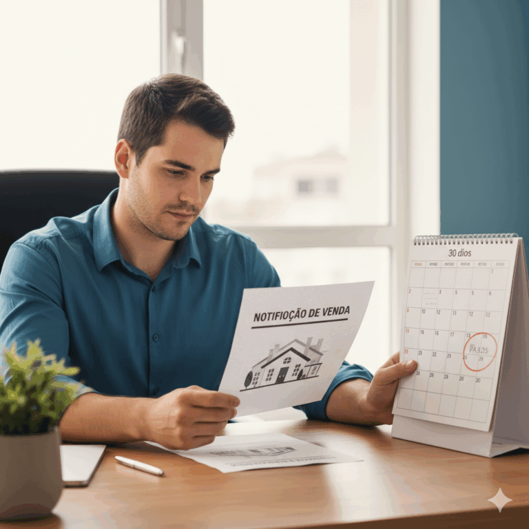 Inquilino analisando direitos do inquilino venda imóvel alugado venda de imóvel alugado, como o prazo de 30 dias para o direito de preferência.